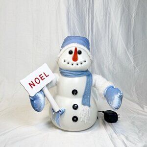 Vintage Y2K 13" Fiber Optic Blow Mold Snowman Christmas Decor